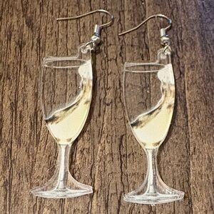 Acrylic Champagne Glass Earrings